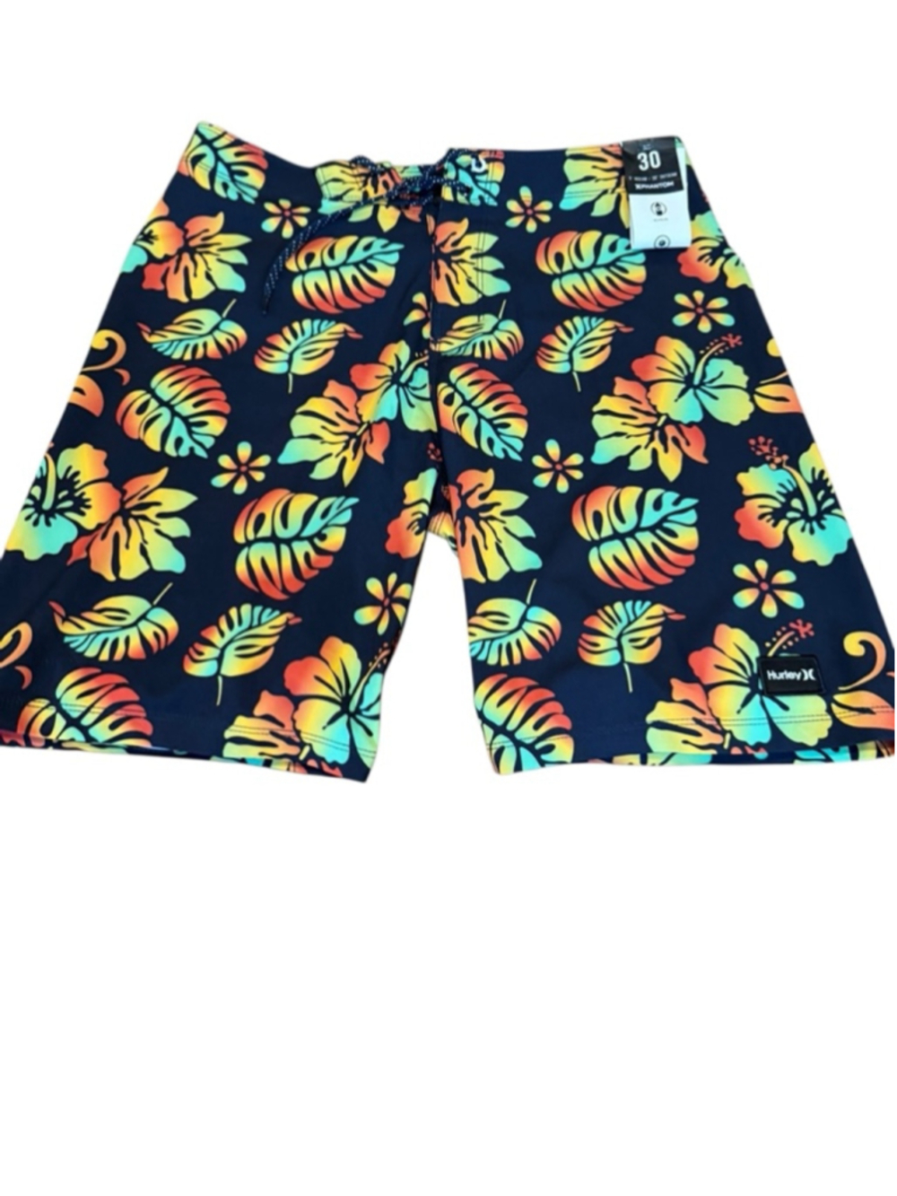Men's Hurley Swim Trunks Size 30 Black Multi-color